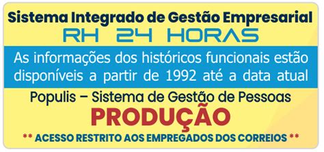 rg gestor|rh 24 horas correios.
